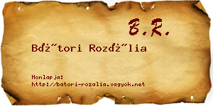 Bátori Rozália névjegykártya