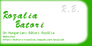 rozalia batori business card