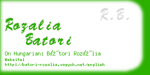 rozalia batori business card